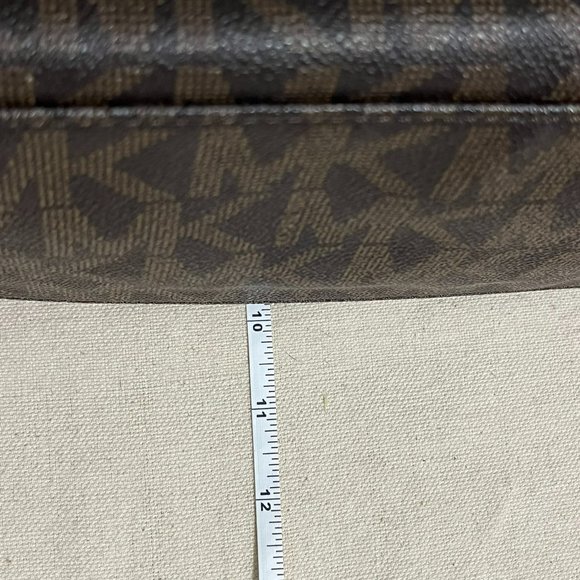 Michael Kors Cynthia Leather Satchel Signature Handbag - Picture 12 of 15